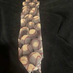 Baseball themed tie